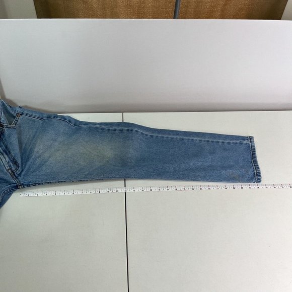 Vtg Y2K Levis 505 Classic Straight Fit Jeans Blue 31x28.5 Denim Stonewashed Mens - Picture 10 of 16